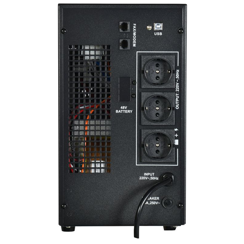 ITK ELECTRA LT ИБП однофазный линейно-интерактивный 2кВА/1,6кВт 3хSchuko LCD дисплей АКБ 4х7AH USB RJ45/11