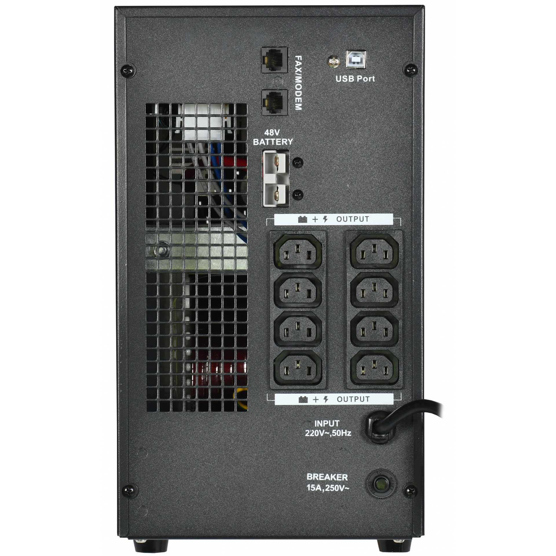 ITK ELECTRA LT ИБП однофазный линейно-интерактивный 2кВА/1,6кВт 8хС13 LCD дисплей 48VDC без АКБ USB RJ45/11