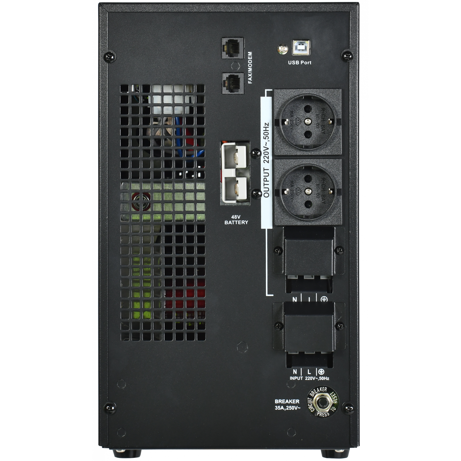 ITK ELECTRA LT ИБП однофазный линейно-интерактивный 5кВА/4кВт 2хSchuko LCD дисплей 48VDC без АКБ USB RJ45/11