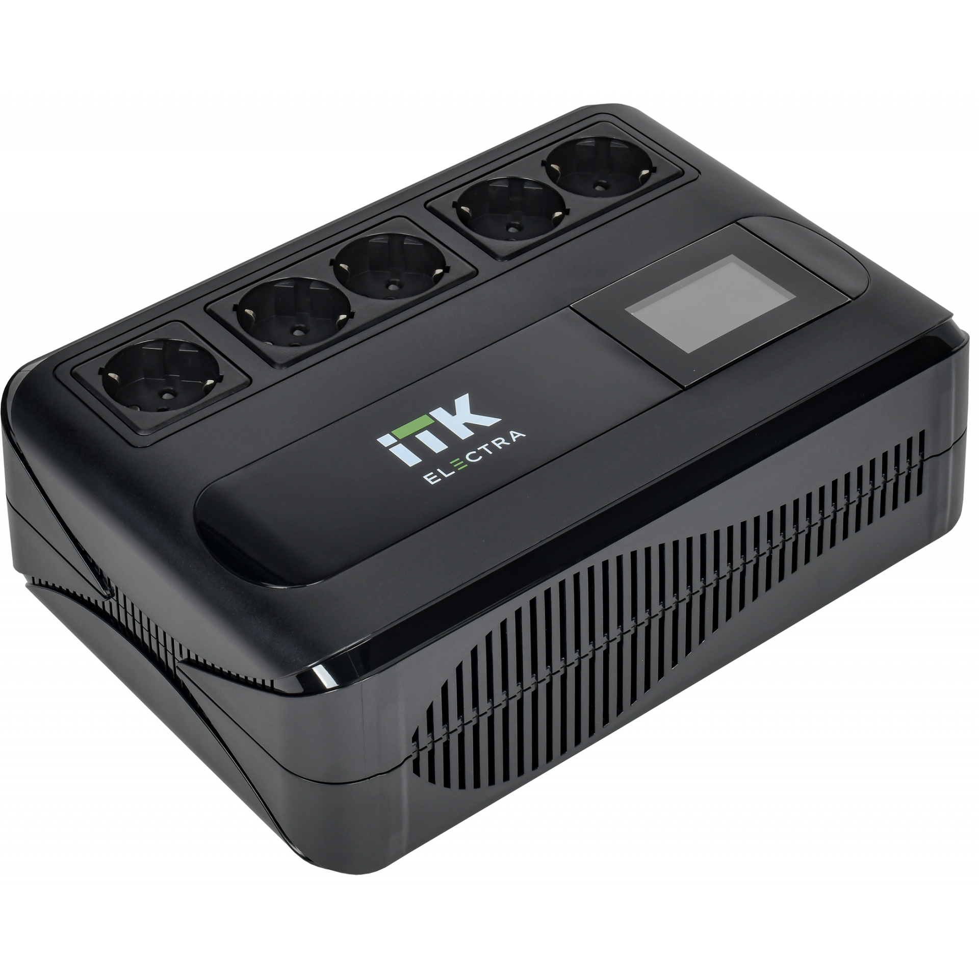 ITK ELECTRA LT5 ИБП однофазный линейно-интерактивный 1000ВА/600Вт 5хSchuko LCD дисплей АКБ 1х9AH USB+USB Charge RJ45/11