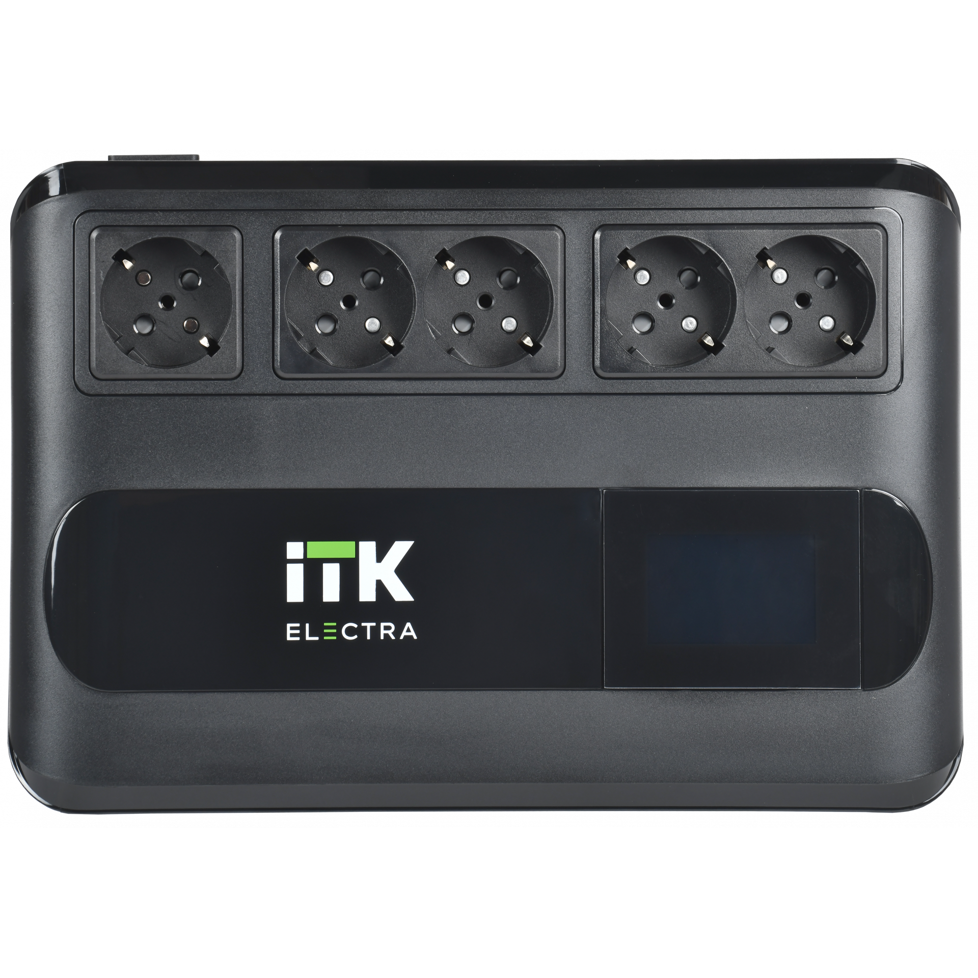 ITK ELECTRA LT5 ИБП однофазный линейно-интерактивный 800ВА/480Вт 5хSchuko LCD дисплей АКБ 1х9AH USB+USB Charge RJ45/11