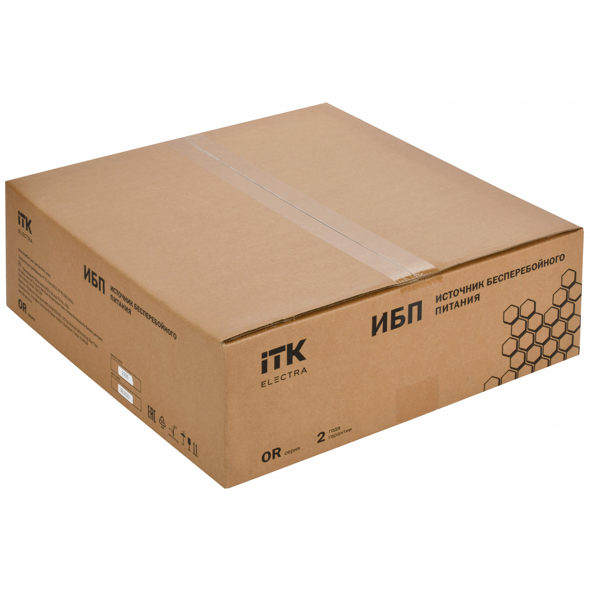 ITK ELECTRA OR ИБП однофазный онлайн 3кВА/3кВт 2U LCD дисплей 96VDC 6хС13 без АКБ с регулируемым зарядным устройством USB EPO RS232 SNMP слот Rack/Tower