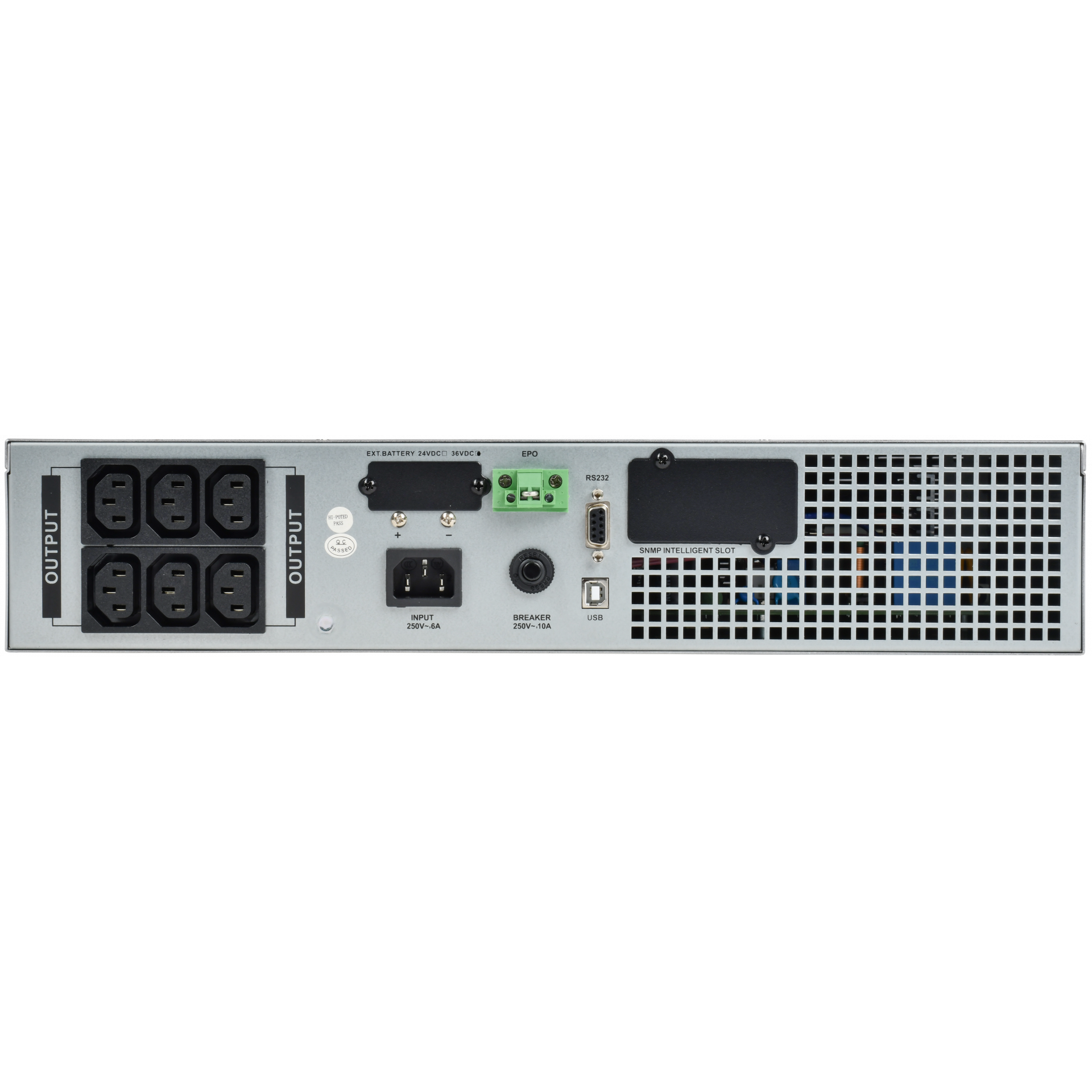 ITK ELECTRA OR ИБП однофазный онлайн 3кВА/3кВт 2U LCD дисплей 96VDC 6хС13 без АКБ с регулируемым зарядным устройством USB EPO RS232 SNMP слот Rack/Tower
