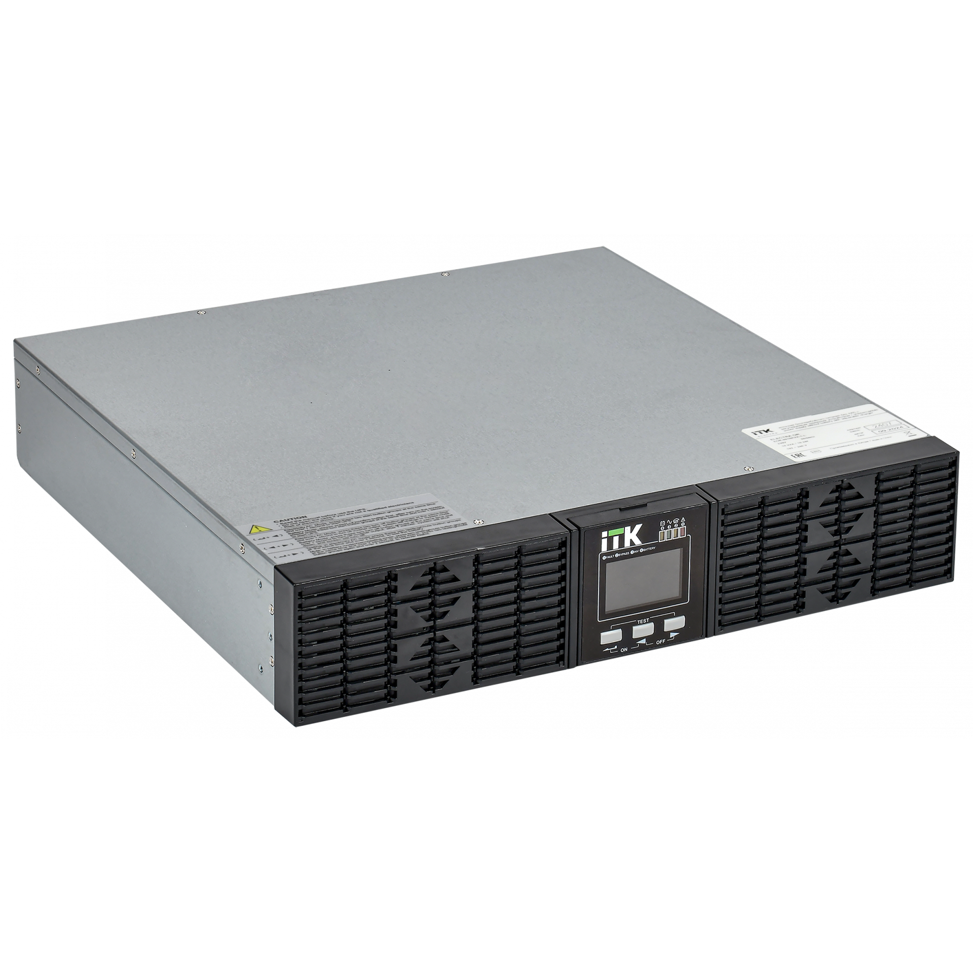 ITK ELECTRA OR ИБП однофазный онлайн 6кВА/6кВт 2U LCD дисплей 192-240VDC клеммная колодка без АКБ с регулируемым зарядным устройством USB EPO RS232 SNMP слот Rack/Tower