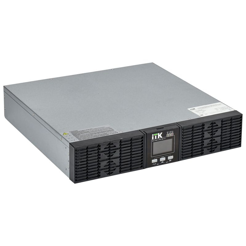 ITK ELECTRA OR ИБП однофазный онлайн 6кВА/6кВт 2U LCD дисплей 192-240VDC клеммная колодка без АКБ с регулируемым зарядным устройством USB EPO RS232 SNMP слот Rack/Tower
