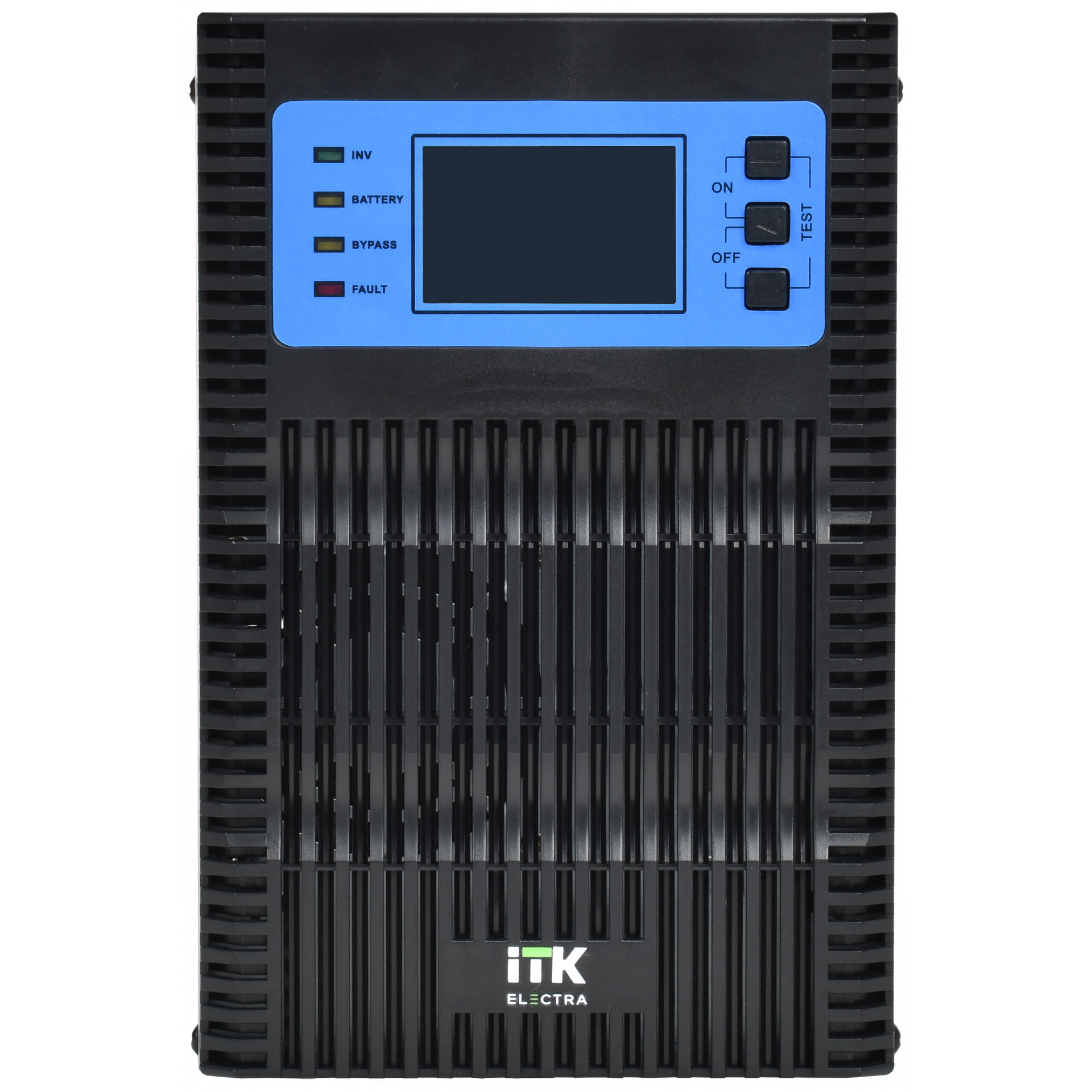 ITK ELECTRA OT ИБП однофазный онлайн 1кВА/1кВт LCD дисплей 36VDC 4хС13 без АКБ с регулируемым зарядным устройством USB EPO RS232 SNMP слот Tower