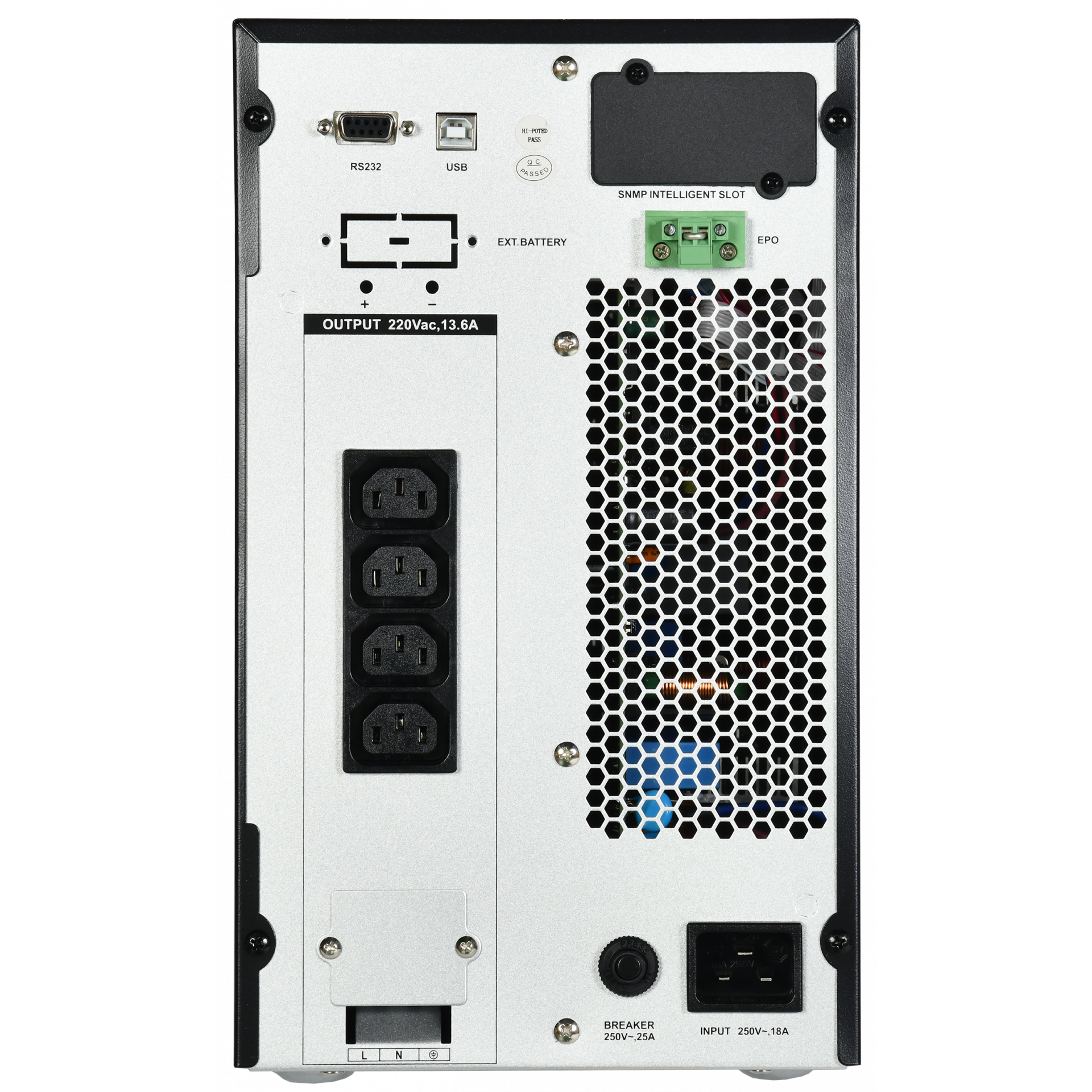 ITK ELECTRA OT ИБП однофазный онлайн 3кВА/3кВт LCD дисплей 72VDC 4хС13 с АКБ 6х7AH USB EPO RS232 SNMP слот Tower