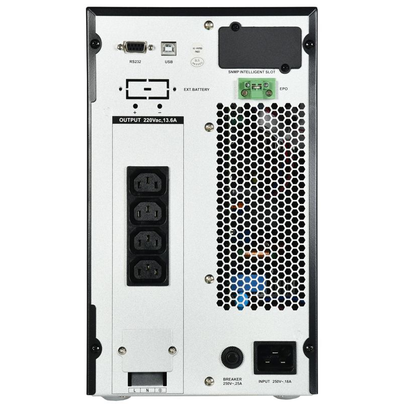 ITK ELECTRA OT ИБП однофазный онлайн 3кВА/3кВт LCD дисплей 72VDC 4хС13 с АКБ 6х7AH USB EPO RS232 SNMP слот Tower