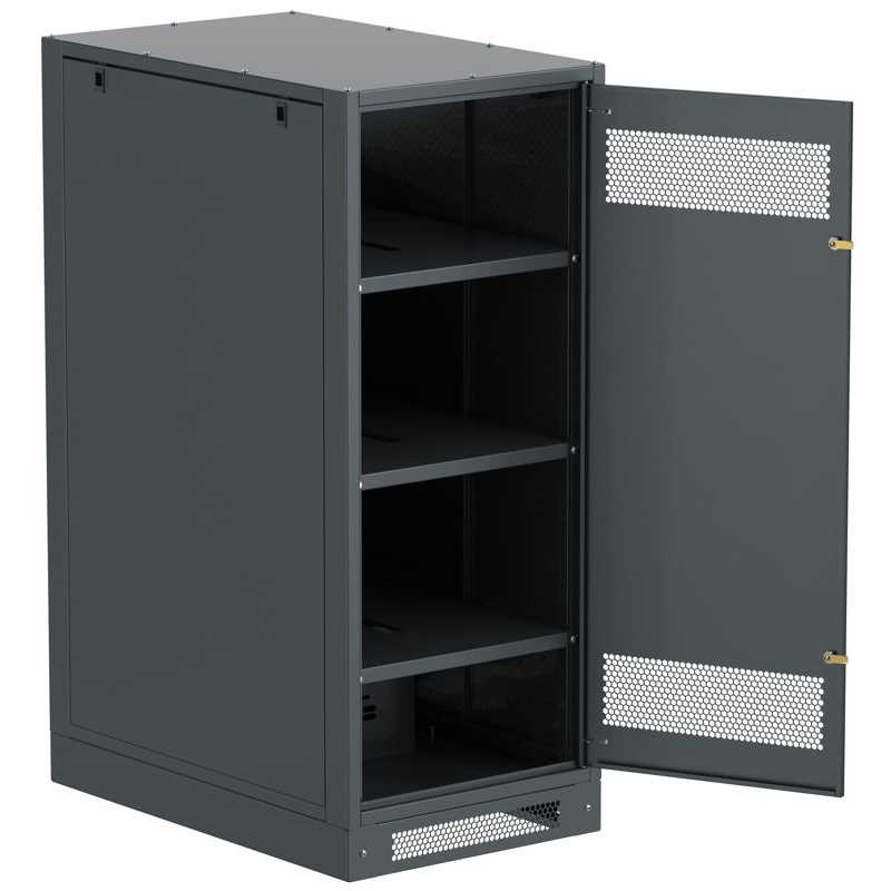 ITK LINEA B Шкаф (пустой) 1450х600х950мм металлическая дверь черный