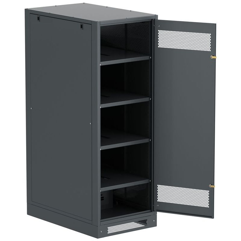 ITK LINEA B Шкаф (пустой) 1700х600х950мм металлическая дверь черный