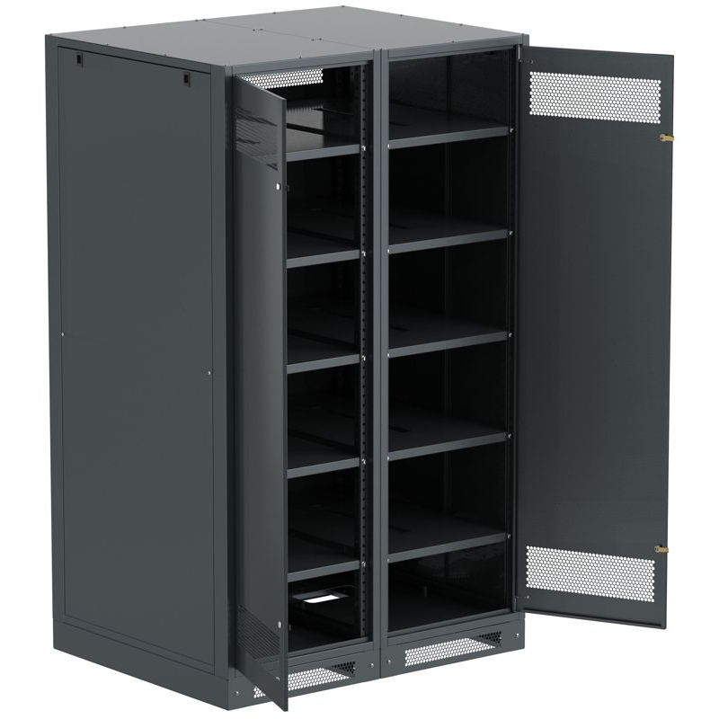 ITK LINEA B Шкаф (пустой) 2000х1200х950мм двустворчатая металлическая дверь черный