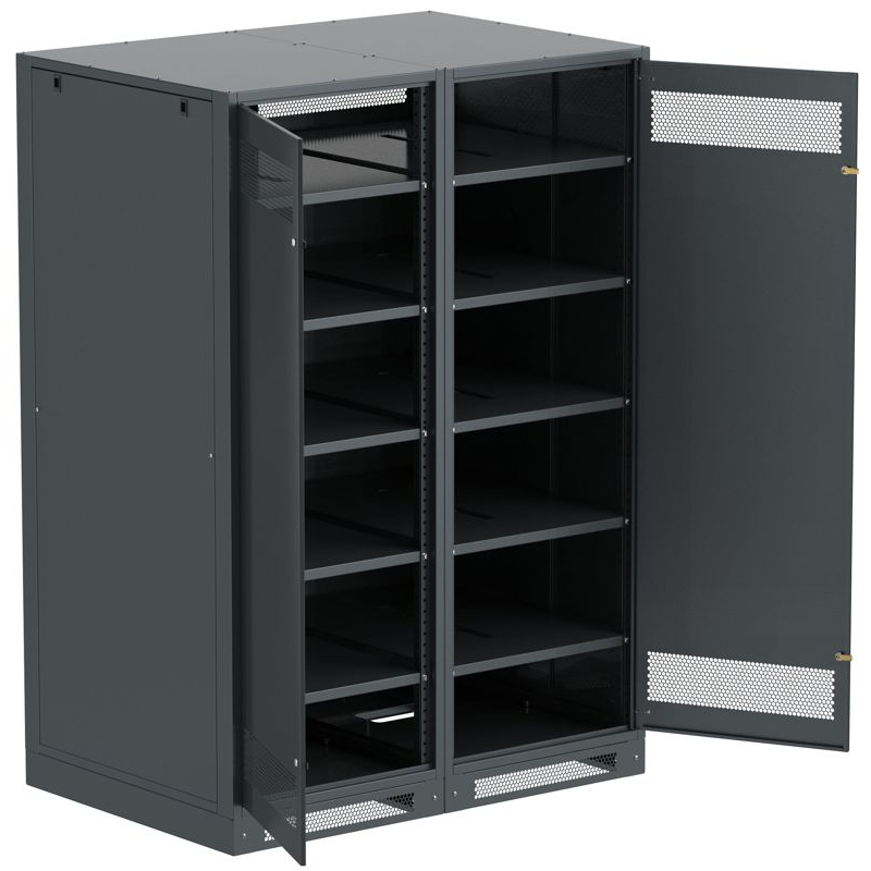 ITK LINEA B Шкаф (пустой) 2000х1400х950мм двустворчатая металлическая дверь черный