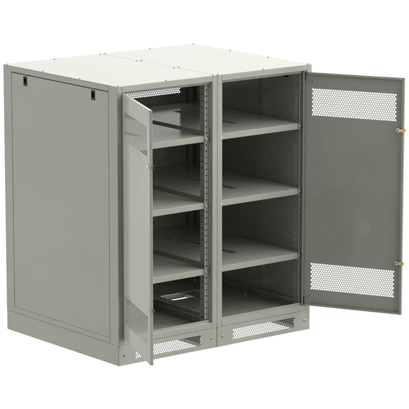 ITK LINEA B Шкаф (пустой) 1350х1200х950мм двустворчатая металлическая дверь серый