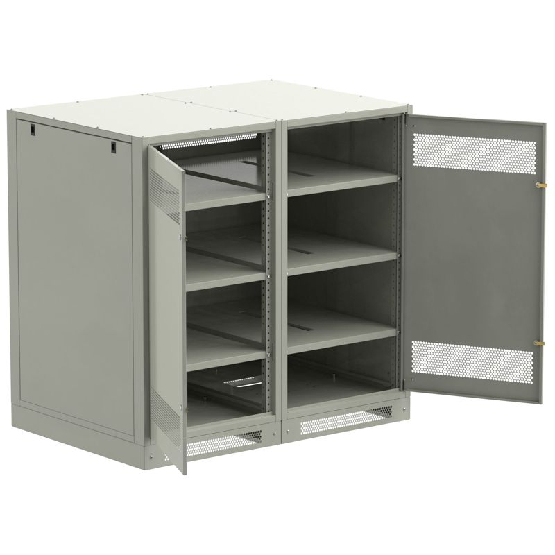 ITK LINEA B Шкаф (пустой) 1350х1400х950мм двустворчатая металлическая дверь серый