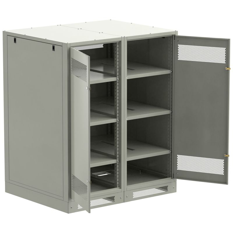 ITK LINEA B Шкаф (пустой) 1450х1200х950мм двустворчатая металлическая дверь серый