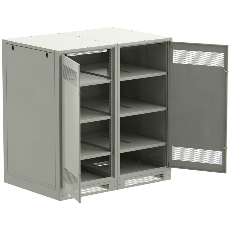 ITK LINEA B Шкаф (пустой) 1450х1400х950мм двустворчатая металлическая дверь серый