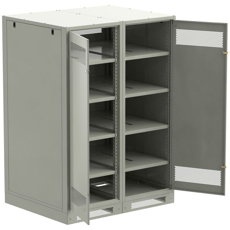 ITK LINEA B Шкаф (пустой) 1700х1200х950мм двустворчатая металлическая дверь серый