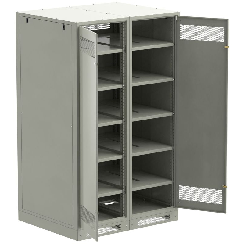 ITK LINEA B Шкаф (пустой) 2000х1200х950мм двустворчатая металлическая дверь серый