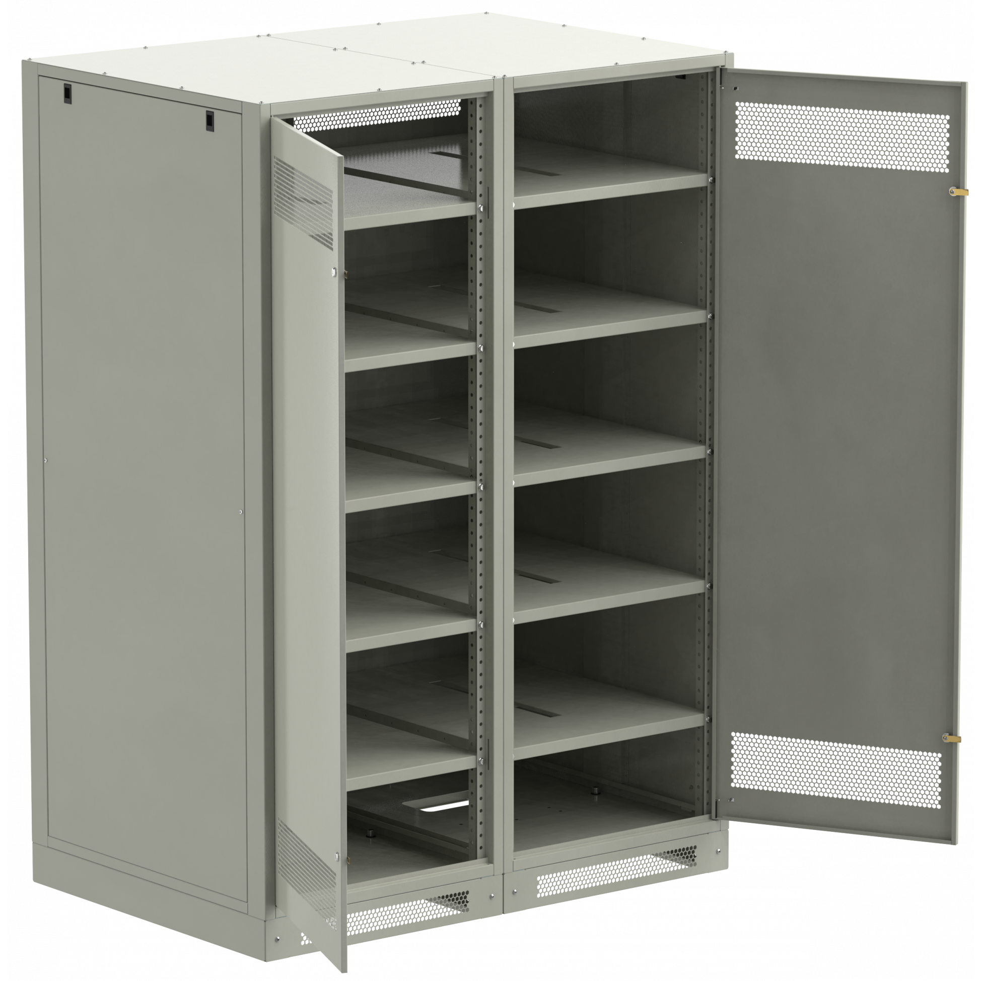 ITK LINEA B Шкаф (пустой) 2000х1400х950мм двустворчатая металлическая дверь серый ITK LINEA B Шкаф (пустой) 2000х1400х950мм двустворчатая металлическая дверь серый