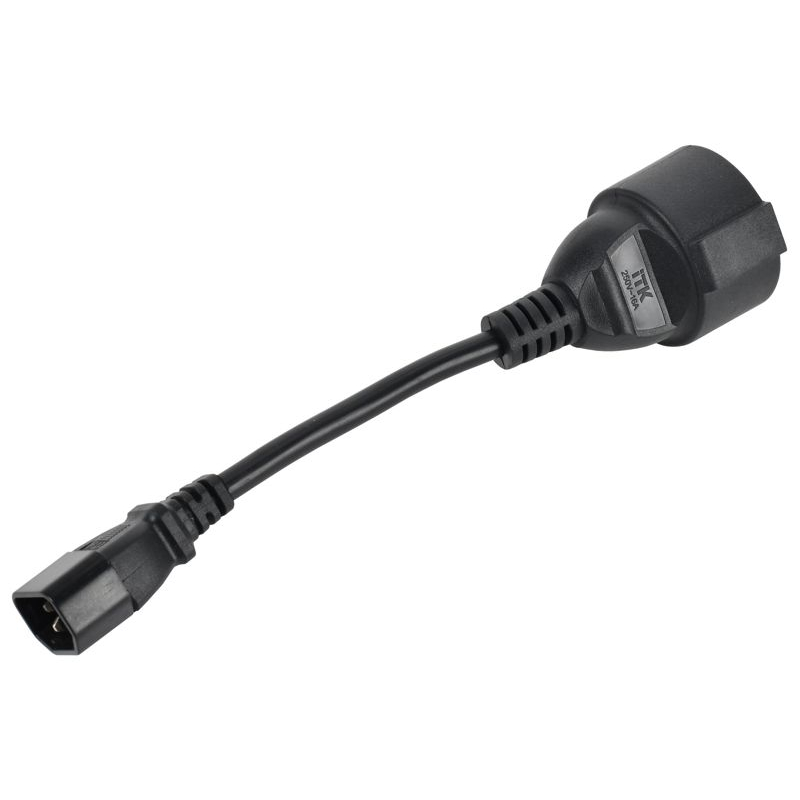 ITK Адаптер PDU сечением 3х1,5 10см с разъемами C14 и Schuko