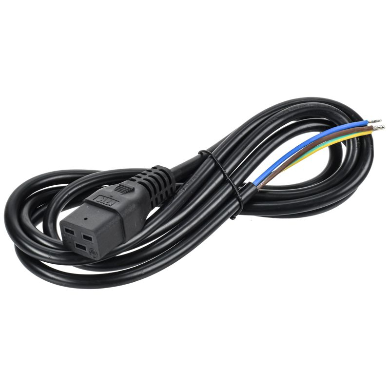 ITK Кабель электропитания PDU сечением 3х1,5 2М с разъемом C19 и без разъема