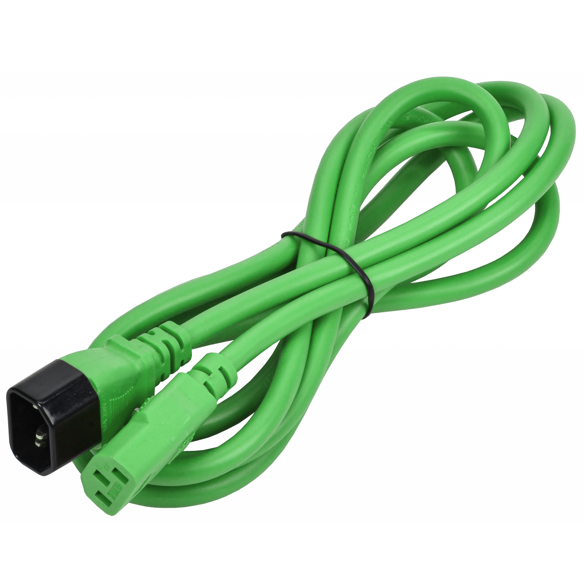 ITK Кабель электропитания PDU 3х1,5 2М с разъемами C13-C14 зеленый