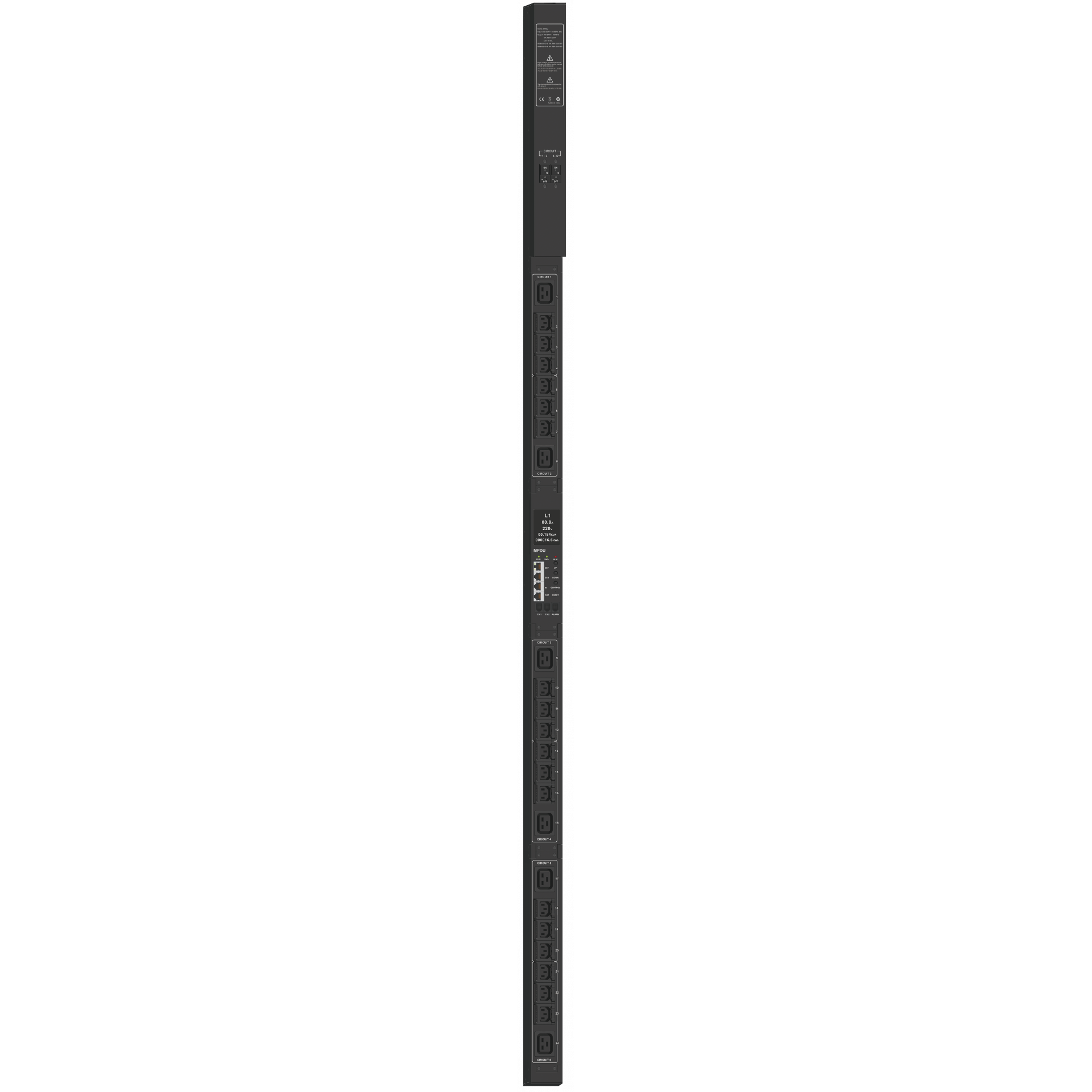 ITK ADMIN PDU с общим мониторингом PV1412 1Ф 32А 21С13 3С19 кабель 3м IEC60309