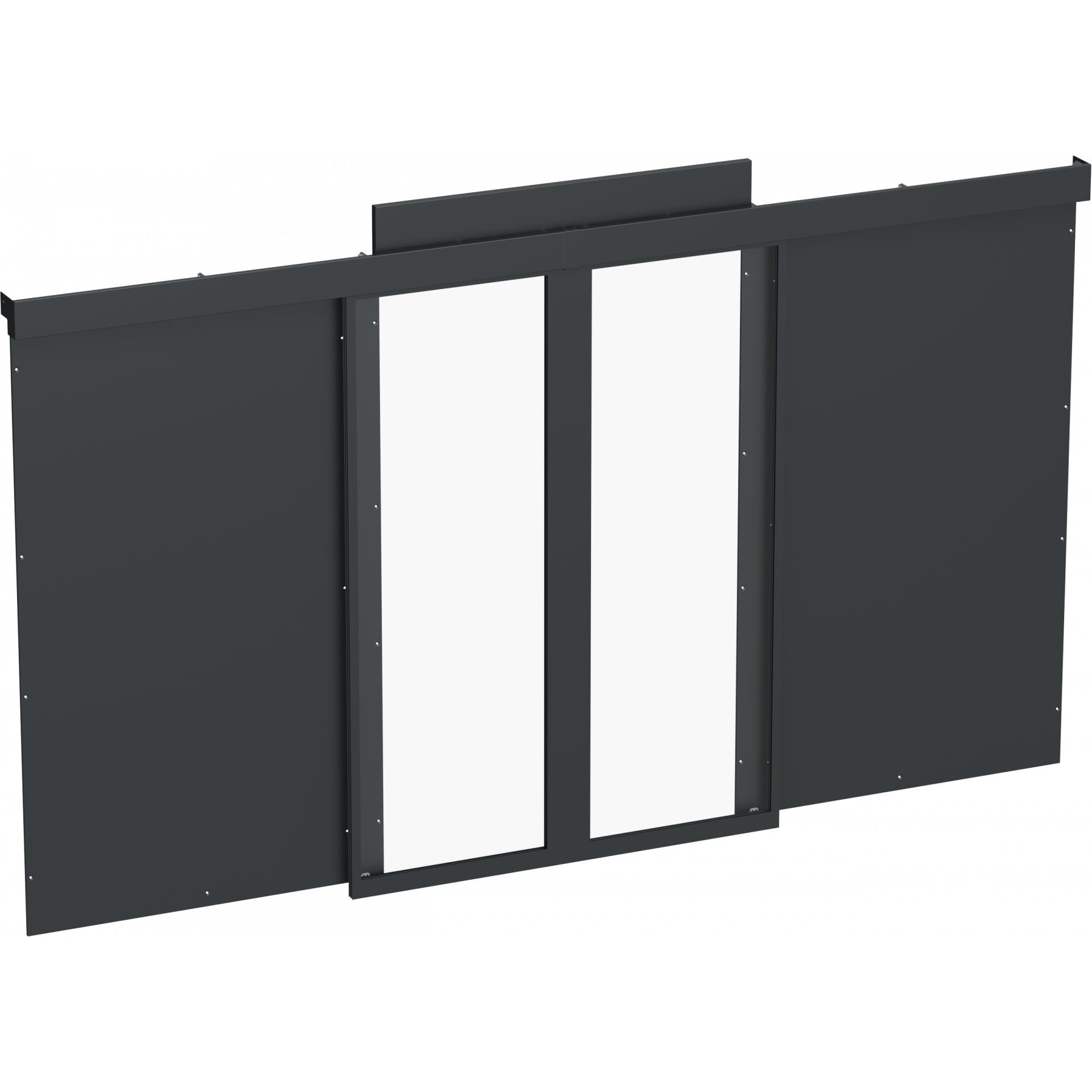 ITK by ZPAS Дверь раздвижная изолированного коридора для шкафов 45U 1000мм на ножках черная (2шт/компл) РФ