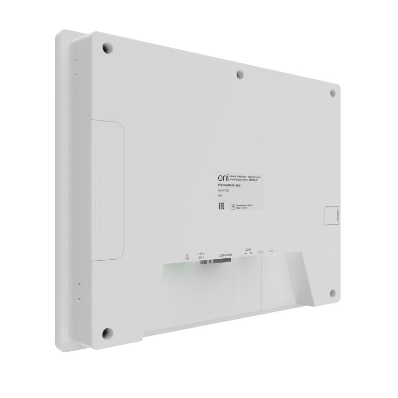 Панель оператора базовая 10,1 с сенсорно-резистивным диспл. и пласт. корпусом; ЦПУ Corteх A8 600МГц; экран 16:9 (1024×600); 24-бит; USB 1хHost 1хSlave; 1хRS485/232/422 1хRS232; 24В DC start ONI