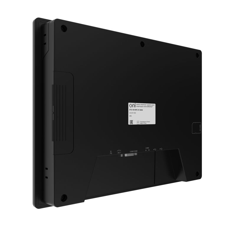 Панель оператора базовая 10,1 черная с сенсорно-резистивным диспл. и пласт. корпусом; ЦПУ Corteх A8 600МГц; экран 16:9 (1024×600); 24-бит; USB 1хHost 1хSlave; 1хRS485/232/422 1хRS232; 24В DC start ONI