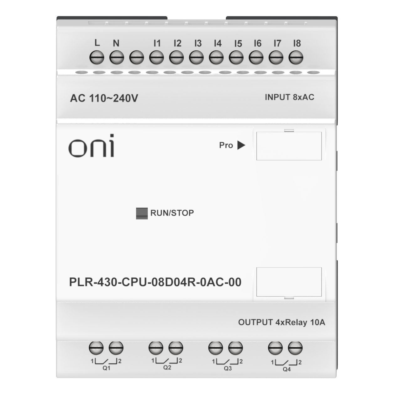 ПЛК 430 Модуль ЦПУ 8 DI 4 RO 220В AC без экрана ONI