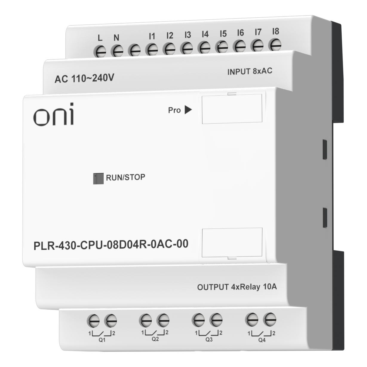 ПЛК 430 Модуль ЦПУ 8 DI 4 RO 220В AC без экрана ONI
