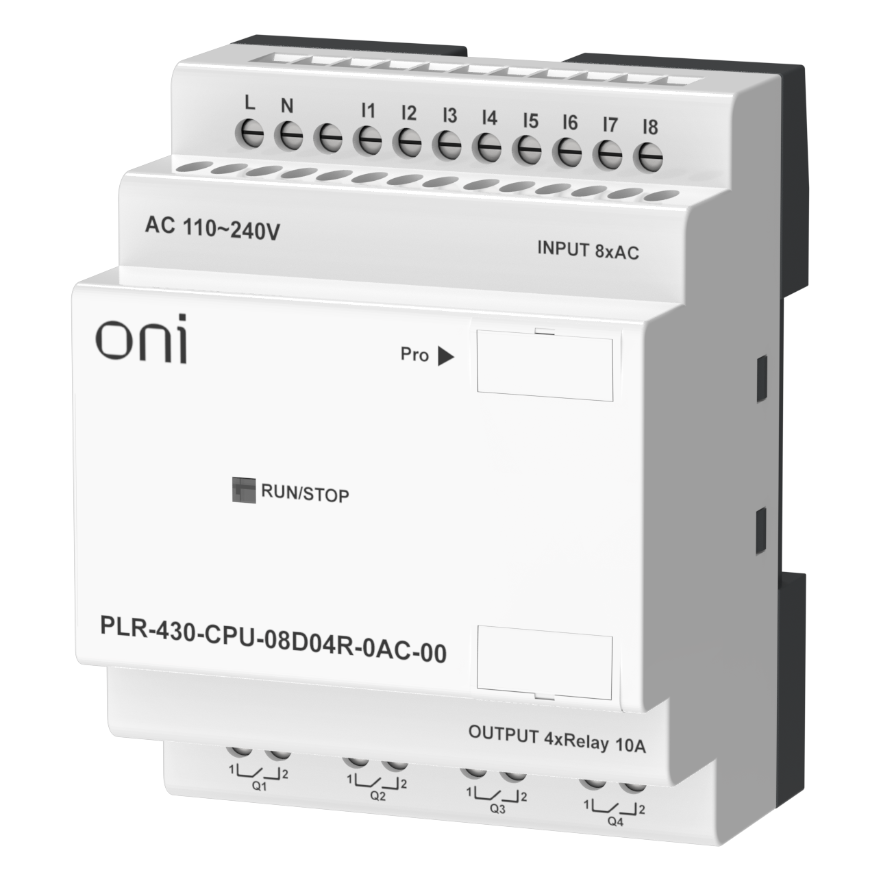ПЛК 430 Модуль ЦПУ 8 DI 4 RO 220В AC без экрана ONI