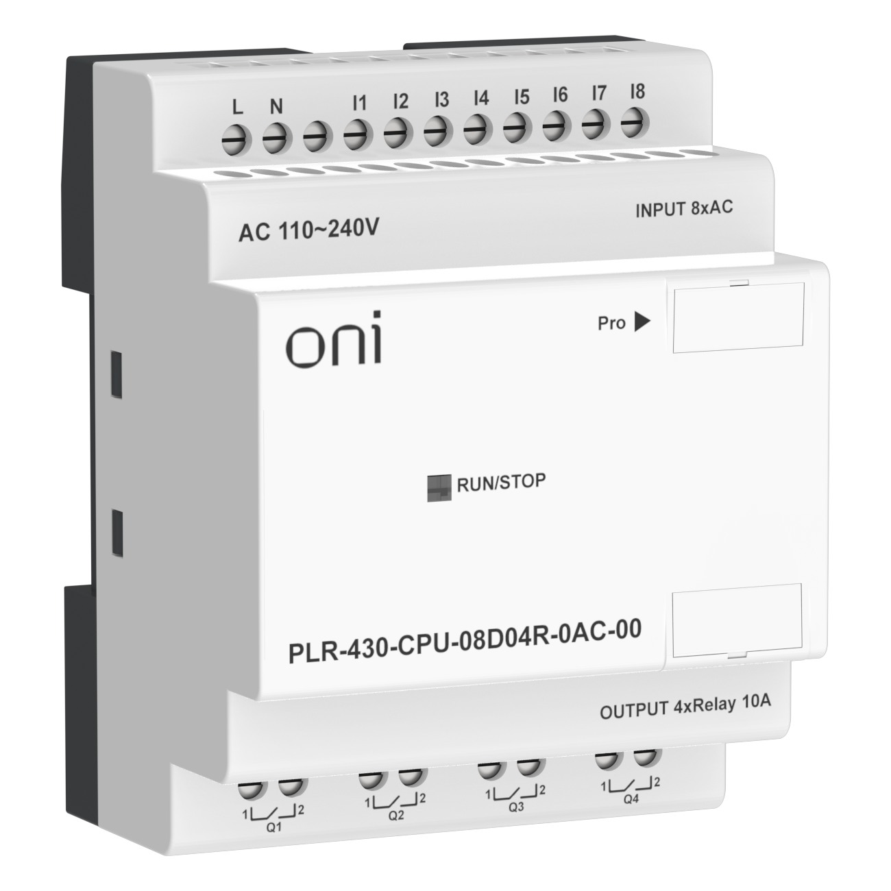 ПЛК 430 Модуль ЦПУ 8 DI 4 RO 220В AC без экрана ONI