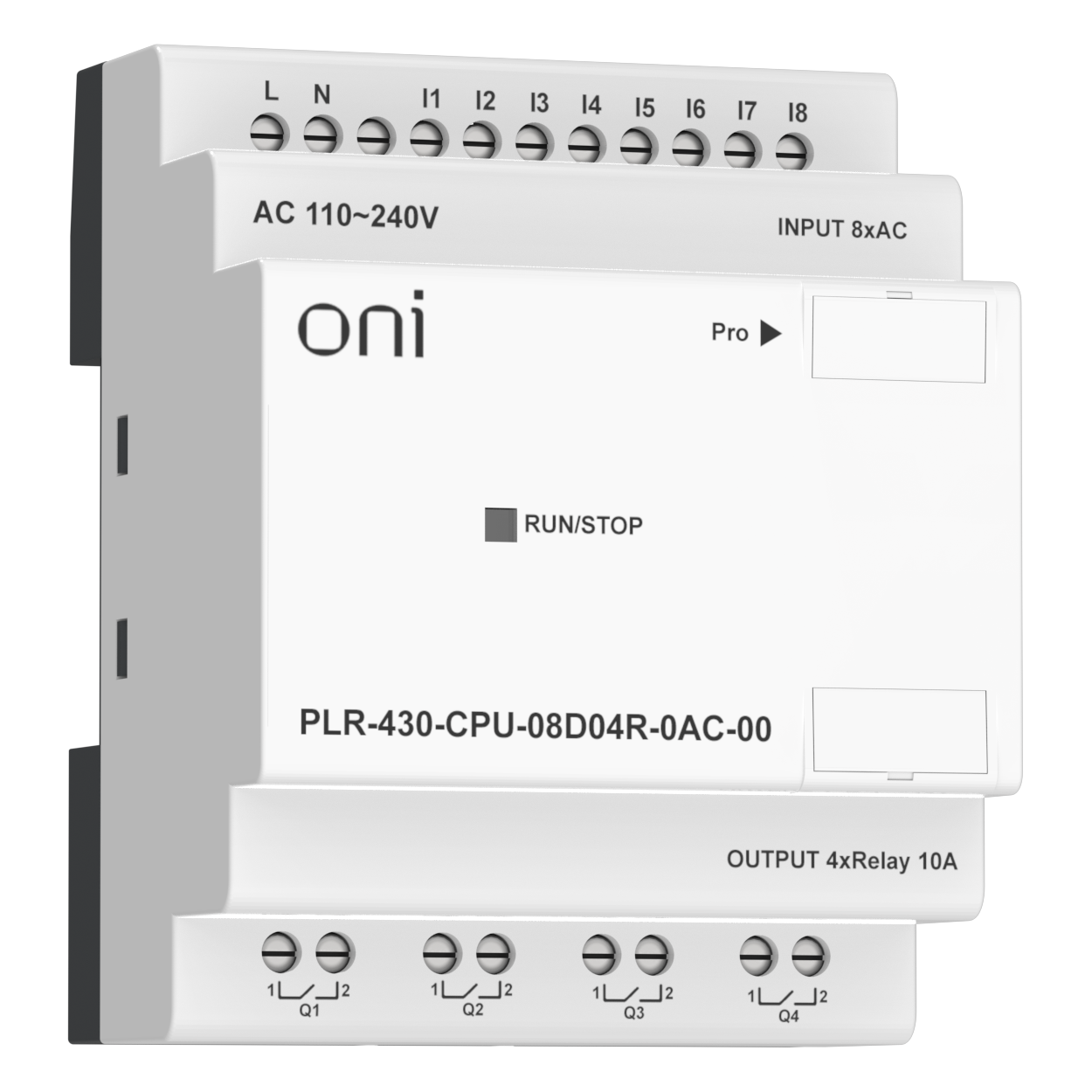 ПЛК 430 Модуль ЦПУ 8 DI 4 RO 220В AC без экрана ONI