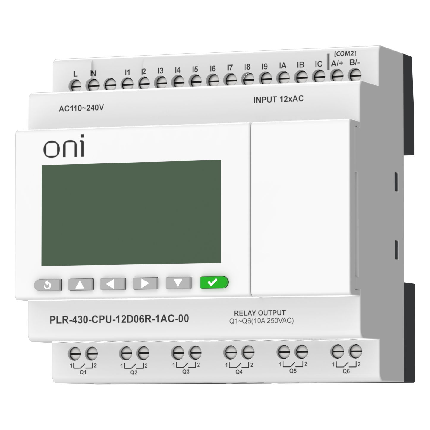 ПЛК 430 Модуль ЦПУ 12 DI 6 RO 220В AC с экраном ONI