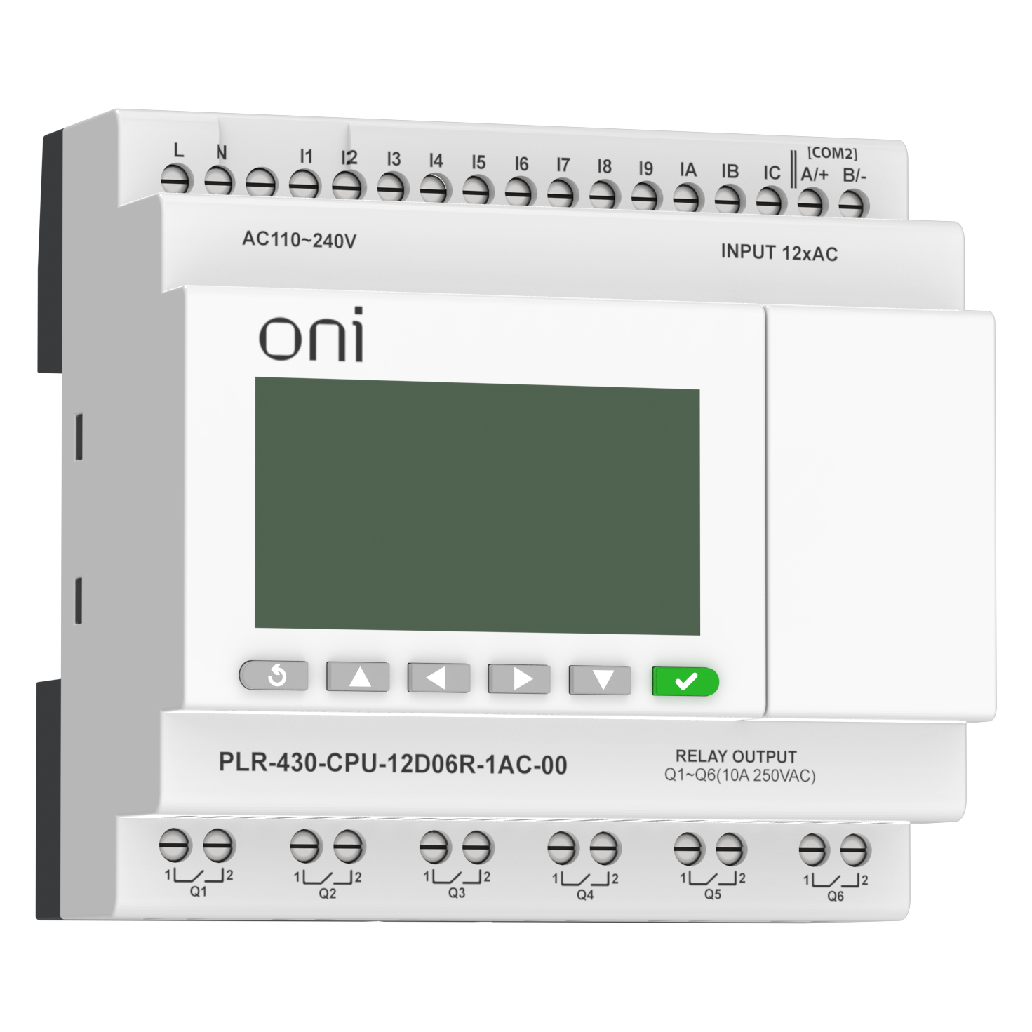 ПЛК 430 Модуль ЦПУ 12 DI 6 RO 220В AC с экраном ONI
