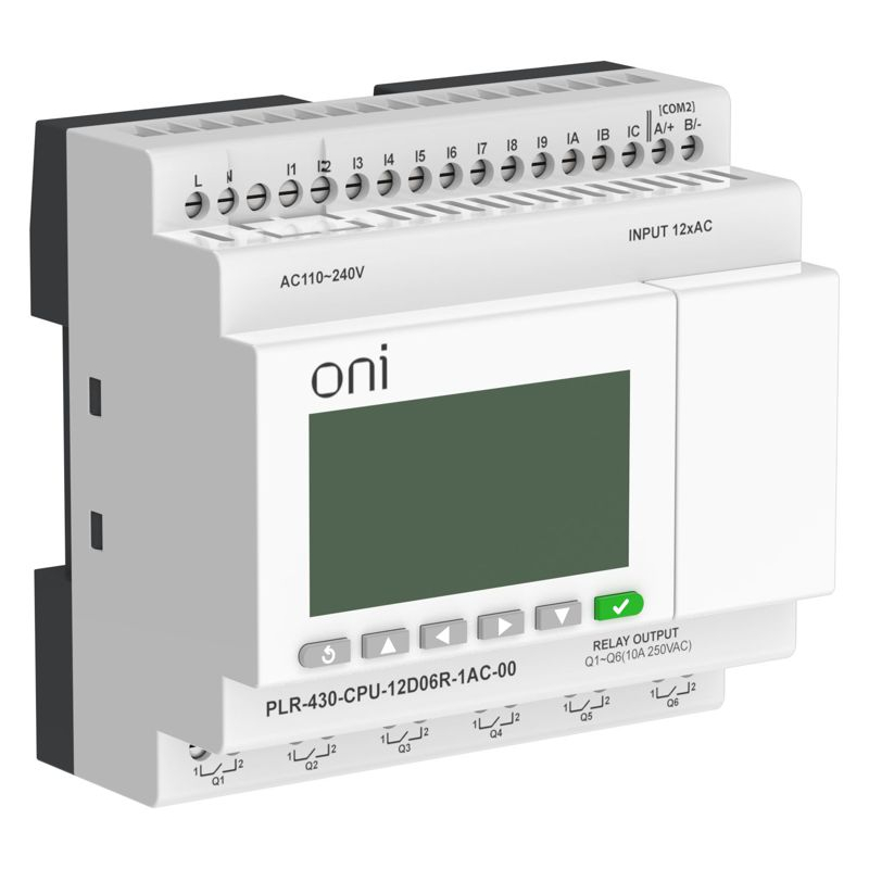 ПЛК 430 Модуль ЦПУ 12 DI 6 RO 220В AC с экраном ONI