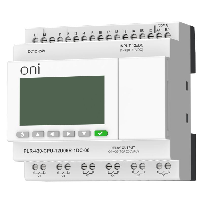 ПЛК 430 Модуль ЦПУ 6 DI 6 UI (0-10 В/DI) 6 RO 24В DC с экраном ONI