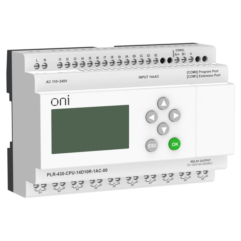 ПЛК 430 Модуль ЦПУ 14 DI 10 RO 220В AC с экраном ONI