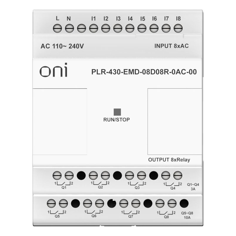 ПЛК 430 Модуль расширения входов выходов 8 DI 8 RO 220В AC ONI