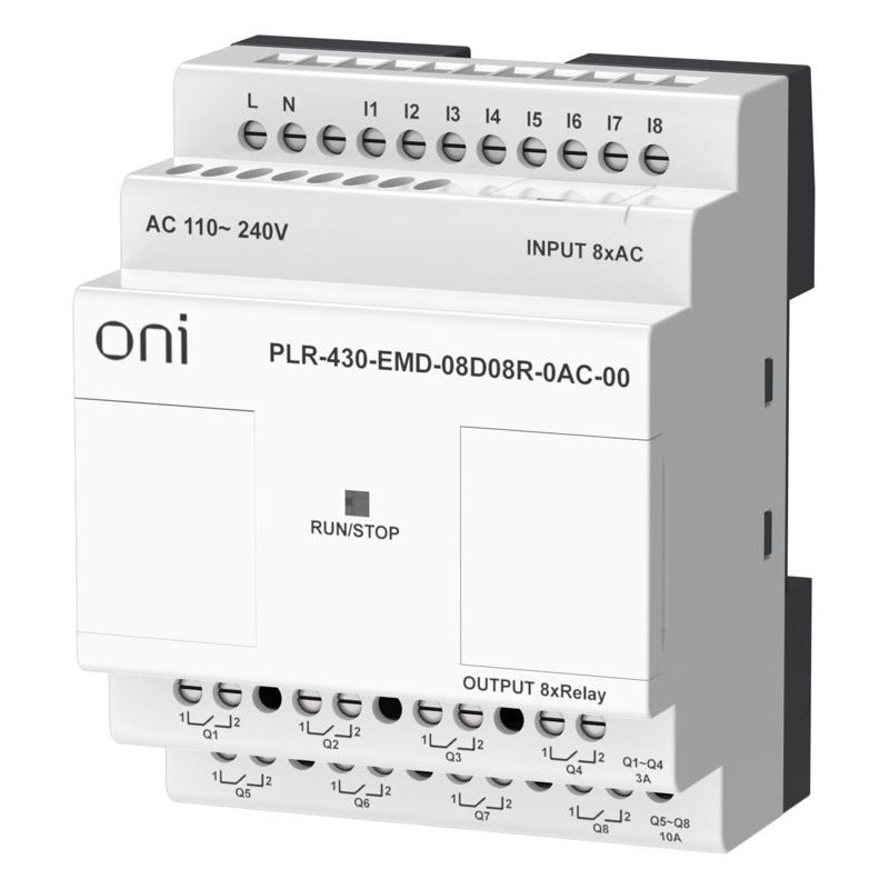 ПЛК 430 Модуль расширения входов выходов 8 DI 8 RO 220В AC ONI