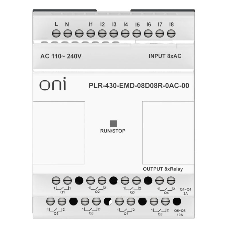 ПЛК 430 Модуль расширения входов выходов 8 DI 8 RO 220В AC ONI