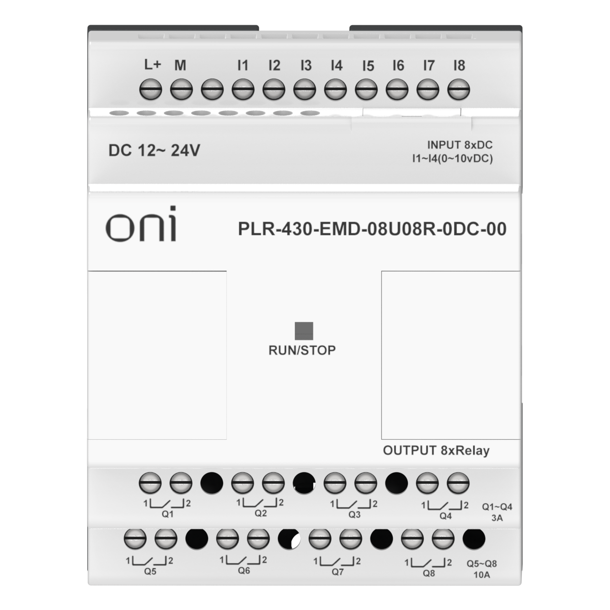 ПЛК 430 Модуль расширения входов выходов 4 DI 4 UI (0-10 В/DI) 8 RO 24В DC ONI