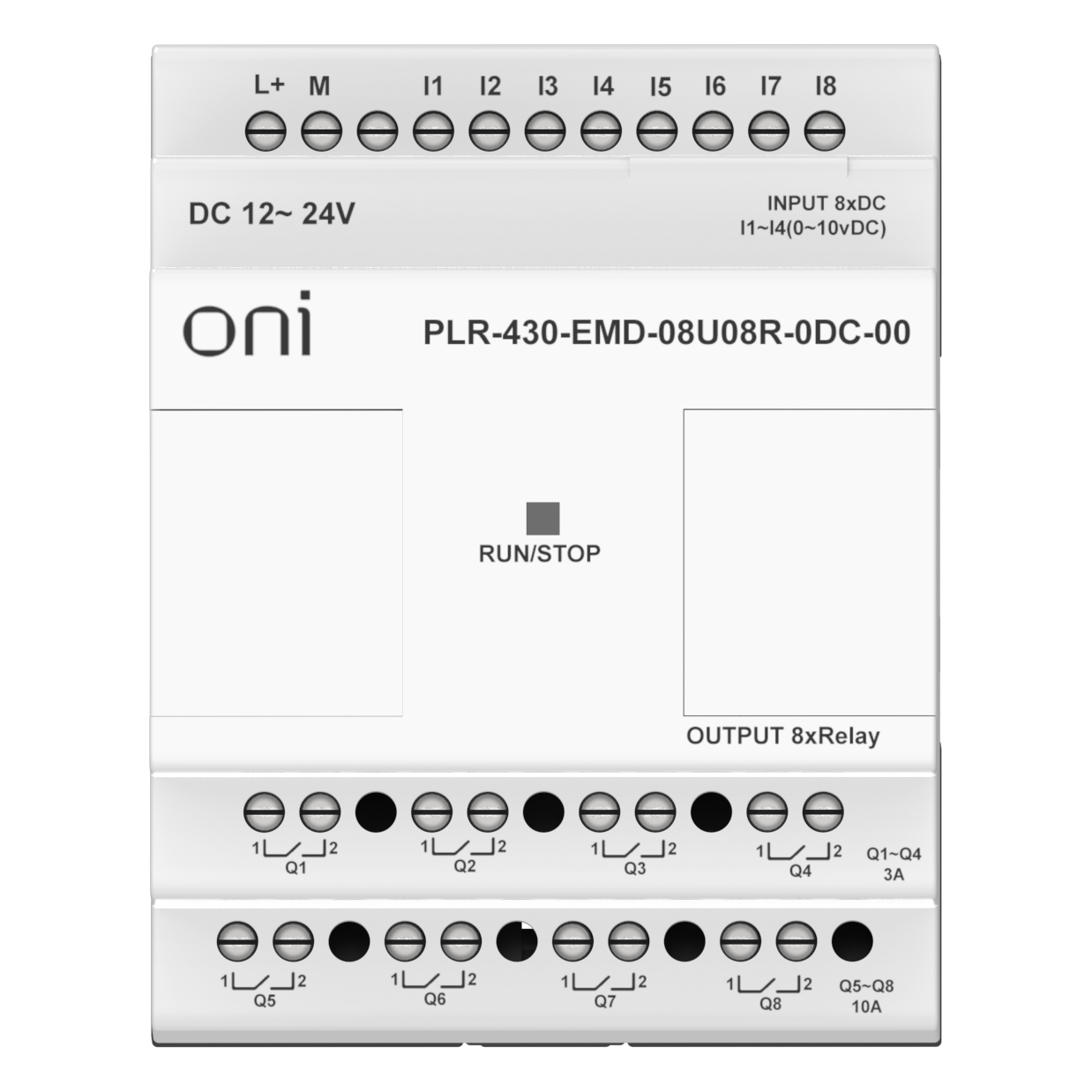 ПЛК 430 Модуль расширения входов выходов 4 DI 4 UI (0-10 В/DI) 8 RO 24В DC ONI