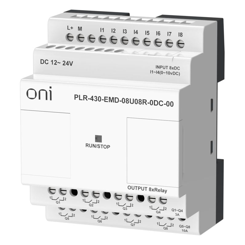 ПЛК 430 Модуль расширения входов выходов 4 DI 4 UI (0-10 В/DI) 8 RO 24В DC ONI