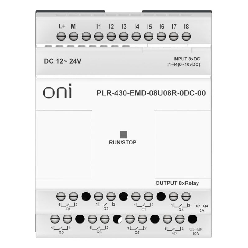 ПЛК 430 Модуль расширения входов выходов 4 DI 4 UI (0-10 В/DI) 8 RO 24В DC ONI