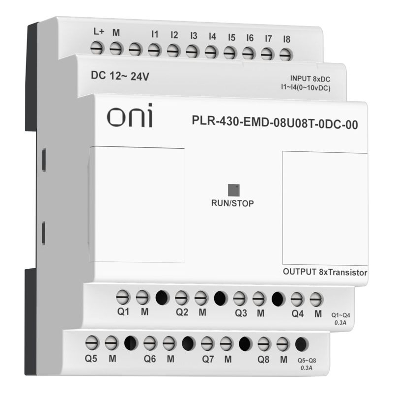 ПЛК 430 Модуль расширения входов выходов 4 DI 4 UI (0-10 В/DI) 8 TO 24В DC ONI