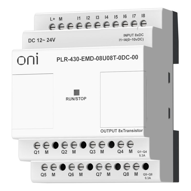 ПЛК 430 Модуль расширения входов выходов 4 DI 4 UI (0-10 В/DI) 8 TO 24В DC ONI