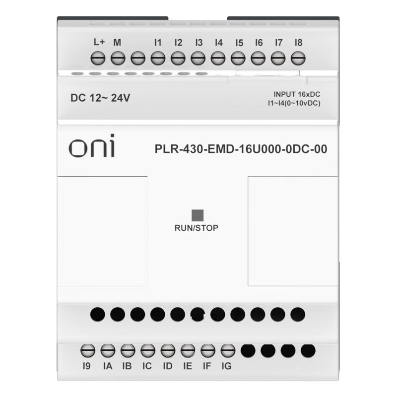 ПЛК 430 Модуль расширения входов выходов 12 DI 4 UI (0-10 В/DI) 24В DC ONI